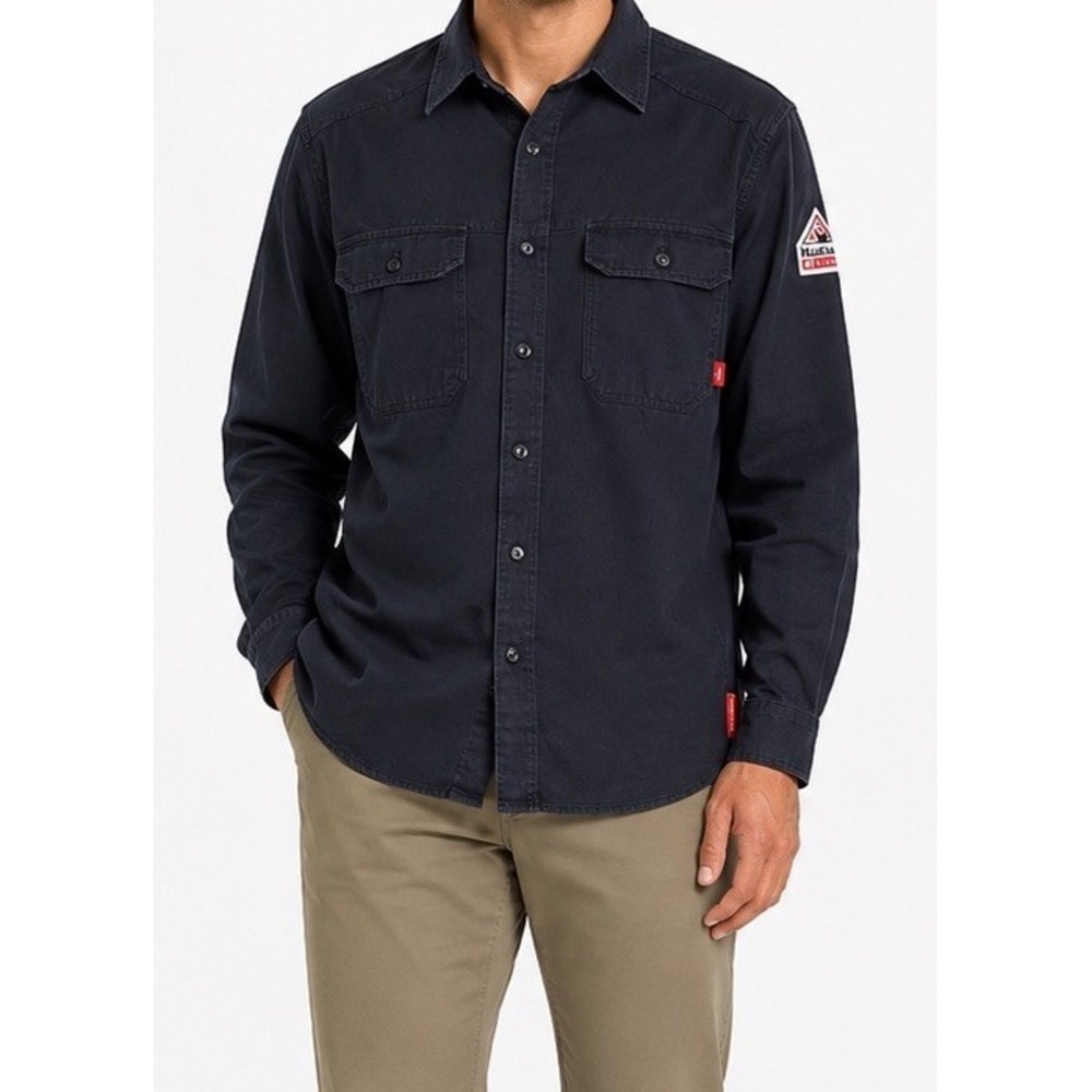 Bulwark Flame Resistant iQ Series Comfort Woven Long Sleeve Patch Pocket Shirt L